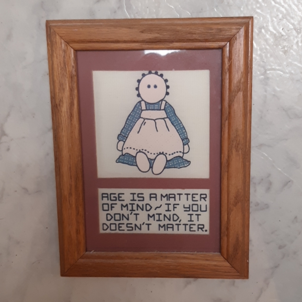 Doll Statement wall hanging picture in frame